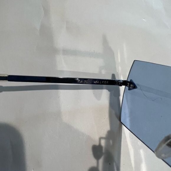 Karen Walker The Bird Rimless Rectangle Sunglasses in Blue Pattern - Picture 6 of 7